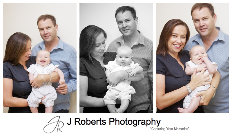 Parents with their baby son - sydney baby portrait photographer